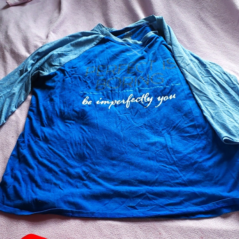 Blue athletic shirt